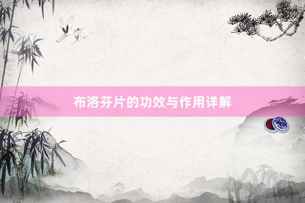 布洛芬片的功效与作用详解